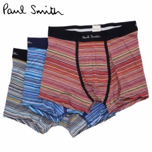 ポールスミス Paul Smith ボクサーパンツ 下着 3枚セット インナー アンダーウェア メンズ 前閉じ ストライプ M1A 914C A3PCKP 1A