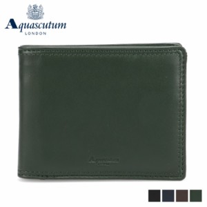 アクアスキュータム AQUASCUTUM 財布 二つ折り サットン メンズ 本革 AQ-WO001