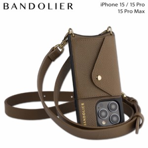 BANDOLIER バンドリヤー iPhone 15 15Pro 15ProMax スマホケース ショルダー 携帯 アイフォン メンズ レディース ブラウン 14HAI