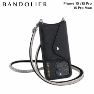 BANDOLIER バンドリヤー iPhone 15 15Pro iPhone 15 Pro Max スマホケース ストラップ バンドレット セット ブラック 黒 14ELL