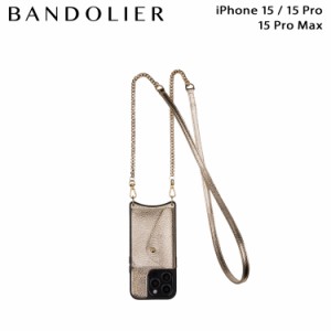 BANDOLIER バンドリヤー iPhone 15 15Pro iPhone 15 Pro Max スマホケース ストラップ スマホショルダー ゴールド 14VIV