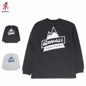 グラミチ GRAMICCI Tシャツ 長袖 ロンT カットソー メンズ レディース PEAK L/S TEE ブラック ホワイト 黒 白 G4SU-T084