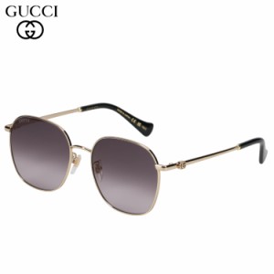 グッチ GUCCI サングラス メンズ レディース アジアンフィット UVカット 紫外線対策 SUNGLASSES ゴールド GG1142SA-001