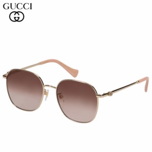 グッチ GUCCI サングラス メンズ レディース アジアンフィット UVカット 紫外線対策 SUNGLASSES ゴールド GG1142SA-002