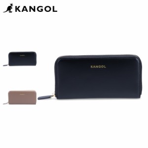 カンゴール KANGOL 長財布 メンズ レディース ラウンドファスナー LONG WALLET ブラック グレージュ 黒 KGSA-WA00014