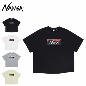 NANGA ナンガ Tシャツ 半袖 エコハイブリッド ボックスロゴ ルーズフィットティー ブラック ホワイト ライト グレー イエロー 1G209