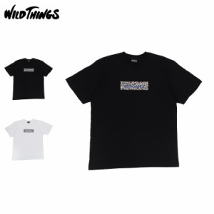 WILD THINGS ワイルドシングス Tシャツ 半袖 ボックスロゴ メンズ BOX LOGO ブラック ホワイト 黒 白 WT24062K