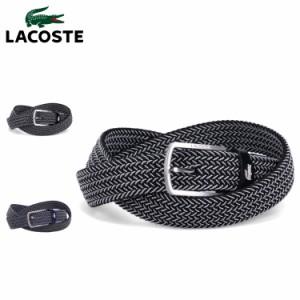 ラコステ LACOSTE ベルト メッシュベルト メンズ ストレッチ MESH BELT ブラック ネイビー 黒 LB66480