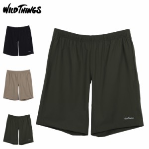 WILD THINGS ワイルドシングス ショートパンツ ハーフパンツ ベース ショーツ メンズ レディース ストレッチ 無地 WT24033AD