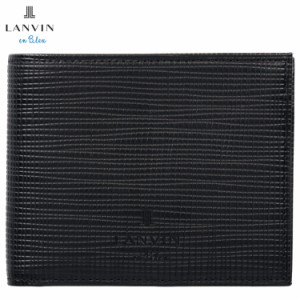 ランバン オン ブルー LANVIN en Bleu 財布 二つ折り メンズ 本革 ゼブダ ブラック 黒 529614