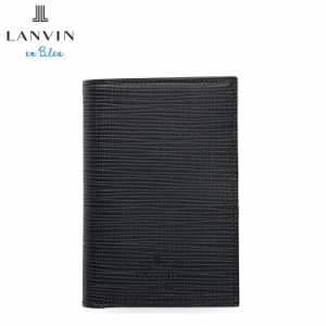 ランバンオンブルー LANVIN en Bleu 財布 二つ折り メンズ 本革 L字ファスナー ゼブダ ブラック 黒 529615