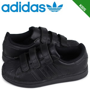 アディダス オリジナルス adidas Originals スーパースター スニーカー キッズ ベルクロ SUPERSTAR FOUNDATION CF C ブラック 黒 B25728