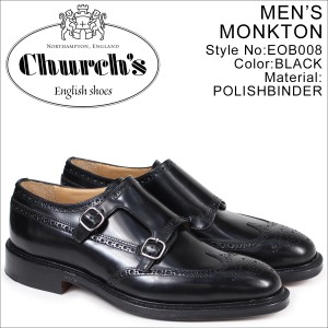 チャーチ Churchs 靴 ダブルモンクストラップ シューズ メンズ MONKTON レザー ブラック EOB008
