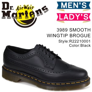 ドクターマーチン Dr.Martens ウイングチップ 3989 メンズ レディース シューズ SMOOTH WINGTIP BROGUE ブラック R22210001