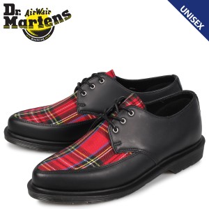 ドクターマーチン Dr.Martens 3ホール シューズ メンズ レディース WILLIS TARTAN IN BLACK STEWART 3EYE SHOE ブラック 黒 R25129615