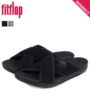 FitFlop フィットフロップ サンダル コンフォートサンダル アートニット レディース ARTKNIT CROSS SLIDE ブラック 黒 Q85