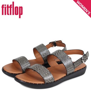 FitFlop フィットフロップ サンダル ストラップサンダル バーラ レディース パイソン ヘビ柄 BARRA ART DENIM ブラウン R92