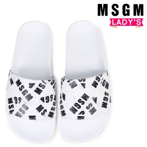 MSGM エムエスジーエム サンダル レディース シャワーサンダル MULTISTRAP LOGO SIDE SANDAL 2441MDS100 002 ホワイト