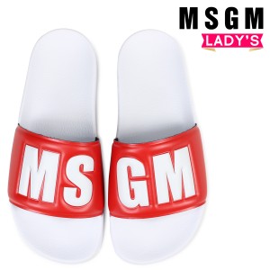 MSGM エムエスジーエム サンダル レディース シャワーサンダル POOL SLIDE CON LOGO 2441MDS200 002 ホワイト