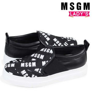 MSGM エムエスジーエム スニーカー レディース スリッポン PATCHED SNEAKERS 2441MDS04 010 ブラック