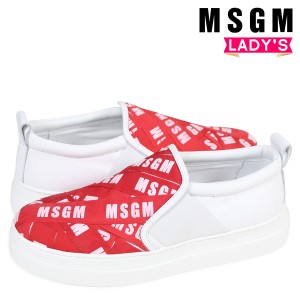 MSGM エムエスジーエム スニーカー レディース スリッポン PATCHED SNEAKERS 2441MDS04 020 ホワイト