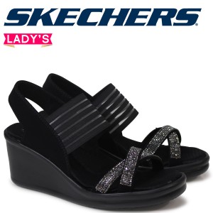 スケッチャーズ SKECHERS ランブラーズ レディース サンダル 厚底 RUMBLERS MODERN MAZE 31587 ブラック