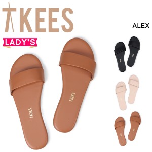 Tkees ティキーズ サンダル フラットサンダル レディース ALEX レザー ブラック ベージュ ブラウン