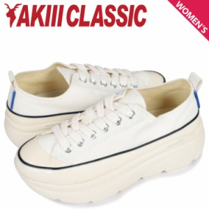 アキクラシック AKIII CLASSIC リカバリーコットン ロー スニーカー レディース 厚底 AKIII RECOVERYCOTTON LOW ホワイト 白 AKC0039