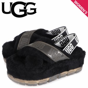 UGG【即納】アグ オーストラリア ファーサンダル 黒 ブラック 23.0cm