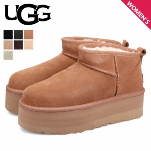 UGG アグ プラットフォーム ムートンブーツ クラシック ウルトラ ミニ レディース 厚底 1135092