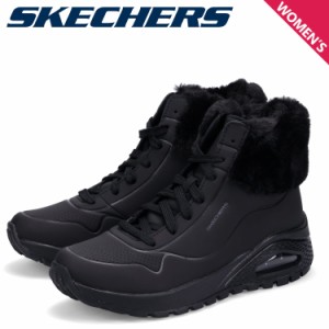 スケッチャーズ SKECHERS ショートブーツ アンクル ブーツ レディース UNO RUGGED ブラック 黒 167274