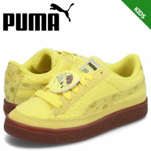 PUMA プーマ スウェード スニーカー キッズ スポンジ ボブ コラボ スエード SPONGEBOB SUEDE イエロー 392114-01