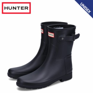 ハンター HUNTER レインブーツ ショートブーツ リファインド レディース 防水 REFINED SHORT BOOTS ブラック 黒 WFS2200RMA