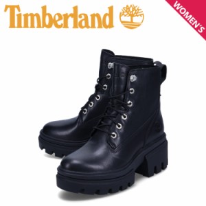 ティンバーランド Timberland ブーツ エヴァーリー シックス インチ レースアップ レディース 厚底 ブラック 黒 A41S7