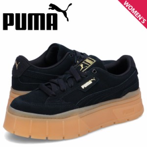 PUMA プーマ スニーカー ウィメンズ メイズ スタック ソフト ウィンター レディース 厚底 ブラック 黒 393065-02