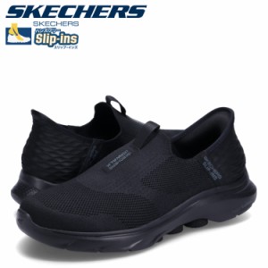 スケッチャーズ SKECHERS スリップインズ ハンズフリー ゴーウォーク 7 スニーカー スリッポン メンズ ブラック 黒 216641