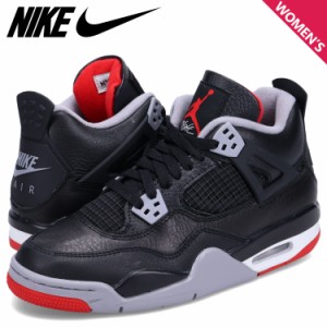 ナイキ NIKE エアジョーダン4 レトロ スニーカー レディース AIR JORDAN 4 RETRO GS ブラック 黒 FQ8213-006