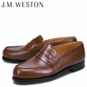 ジェイエムウェストン J.M.WESTON ローファー シグニチャー メンズ Dワイズ 本革 SIGNATURE LOAFER ライト ブラウン 180