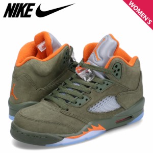 ナイキ NIKE エアジョーダン5 レトロ スニーカー レディース AIR JORDAN 5 RETRO GS オリーブ 440888-308