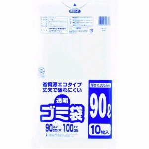 ワタナベ工業（ワタナベ） ［U90］ 透明ゴミ袋【再生原料タイプ】90L