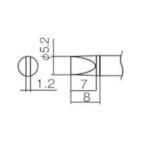 HAKKO（白光）ハッコー ［T12-D52］ こて先 ５．２Ｄ型 T12D52