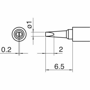 HAKKO（白光） ［T30-D1］ こて先／１Ｄ型 T30D1