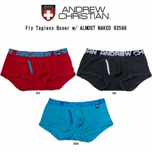(SALE)ANDREW CHRISTIAN(アンドリュークリスチャン)ボクサーパンツ メンズ 下着 Fly Tagless Boxer w/ ALMOST NAKED 92588