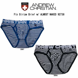 (SALE)ANDREW CHRISTIAN(アンドリュークリスチャン)ブリーフ メンズ 下着 Fly Stripe Brief w/ ALMOST NAKED 92738