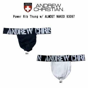 ANDREW CHRISTIAN(アンドリュークリスチャン)Tバック ビキニ アンダーウェア ソング セクシー リブ メンズ 下着 男性用 Power Rib Thong 