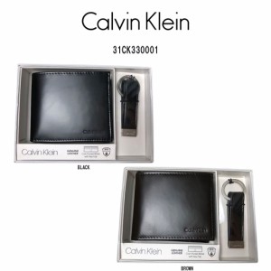 Calvin Klein(カルバンクライン)二つ折財布 小銭入れ付 レザー 本革 メンズ 31CK330001