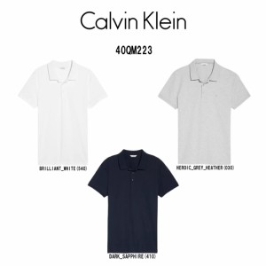 (SALE)Calvin Klein(カルバンクライン)ck ポロシャツ 半袖 コットン ワンポイント スリムフィット シンプル メンズ SMOOTH COTTON SLIM F