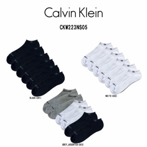 Calvin Klein(カルバンクライン)ソックス ショート くるぶし丈 6足セット 女性用 靴下 レディース WOMENS 6PK CUSHION NO SHOW CKW223NS0