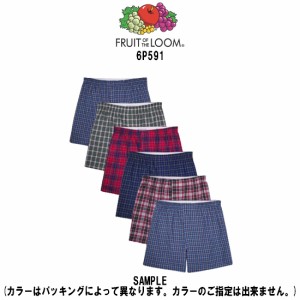 FRUIT OF THE LOOM(フルーツオブザルーム)トランクス アソート タータンチェック 6枚セット お買い得 パック メンズ 下着 6P591