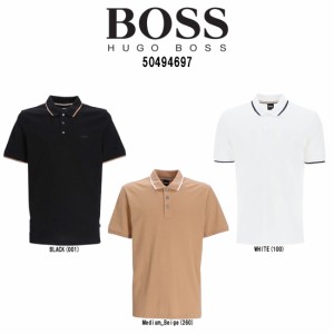 (SALE)HUGO BOSS(ヒューゴボス)ポロシャツ 無地 半袖 ロゴ ワンポイント レギュラーフィット 鹿の子 スポーツ ゴルフ メンズ Parlay 5049